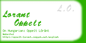 lorant oppelt business card